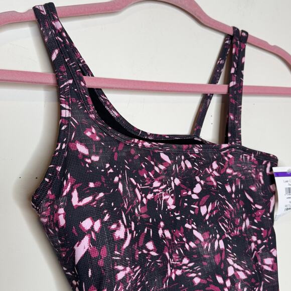 Zella Strength Crop Asymmetric Tank Women’s 2XS Navy Mirage Texture NWT - Picture 3 of 5